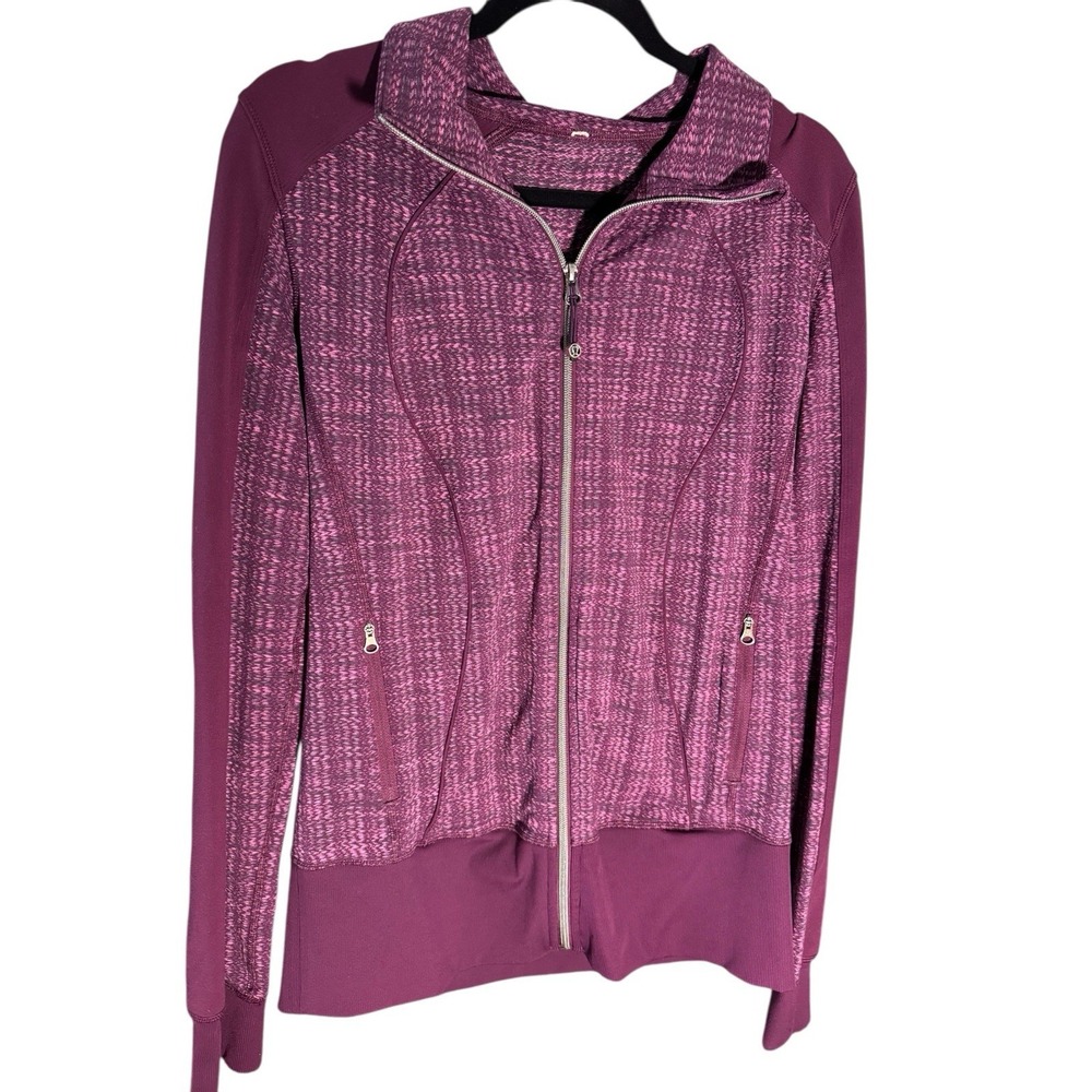 Lululemon Define Jacket Women's 6 Purple Heathered Full Zip Thumbholes